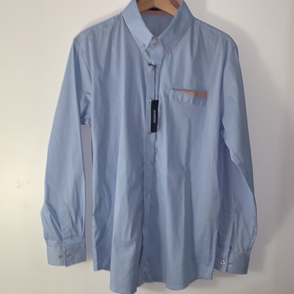 FLATSEVEN Mens Designer Slim Fit Dress Shirt - Picture 6 of 7